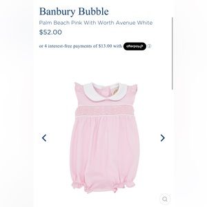 Beaufort Bonnett Company Banburry Bubble NWT 0-6 months pink smocked